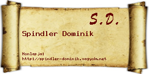 Spindler Dominik névjegykártya