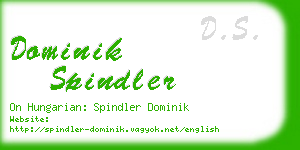 dominik spindler business card